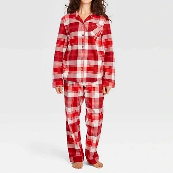 Hearth & Hand with Magnolia Other - NWOT PJ Set Boxy Plaid Flannel Oversized Cozy Comfy Red Cream Plus Size 3x
